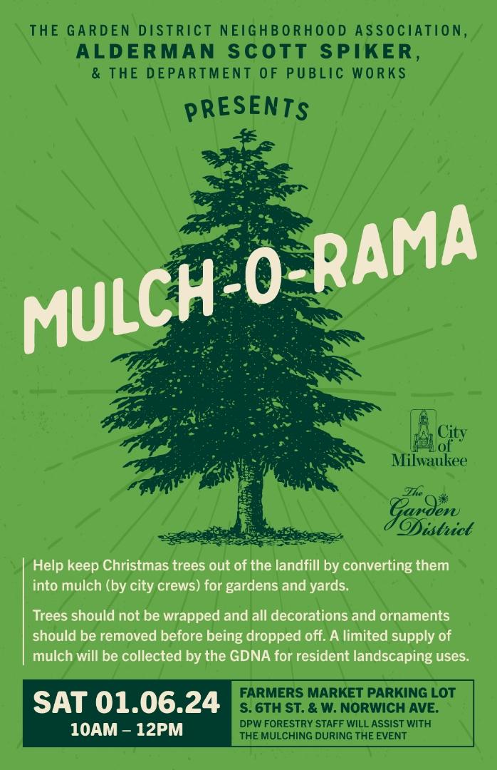 Mulchorama - Convert your Christmas Trees to Mulch 1/6/2024